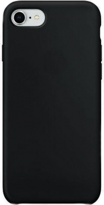 Husa pentru iPhone 8 negru captusita cu microfibra Liquid Silicone 