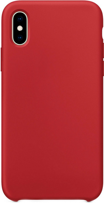 Husa pentru iPhone XR rosu captusita cu microfibra Liquid Silicone 6.1 inch 