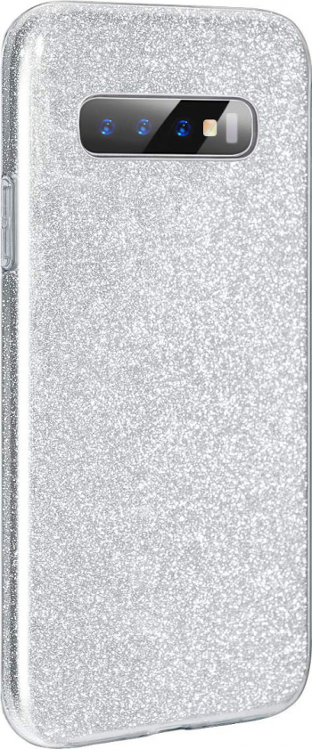 Husa pentru Samsung Galaxy S10 Bling Sparklyn cu Glitter argintiu 