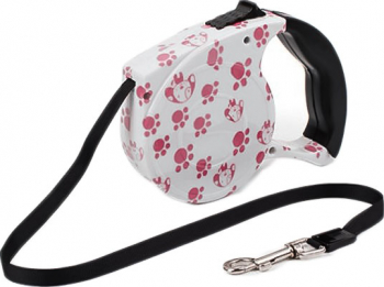 Lesa de 5 m retractabila cu blocator pentru animale de companie model paws Doty 