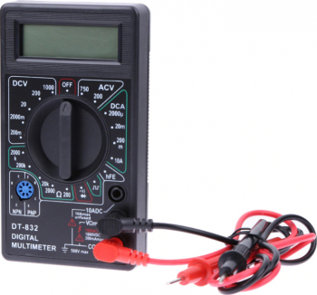 Aparat de masura - multimetru digital buzzer- sonerie afisaj LCD negru 