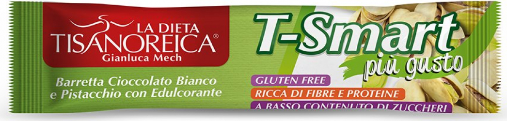 Baton fistic cu glazura de ciocolata alba Tisanoreica Gianluca Mech 35 g 