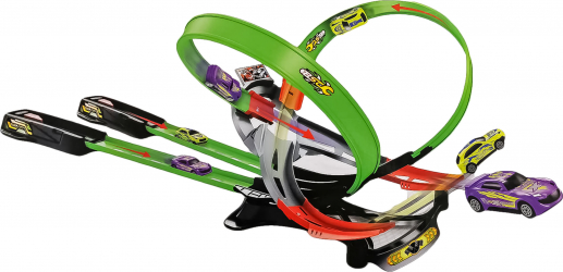 Circuit de masinute 360 rotatie top speed 17piese 4 masinute DOty 