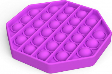Jucarie antistres forma octagon pop it bubble 12 cm MOV doty 
