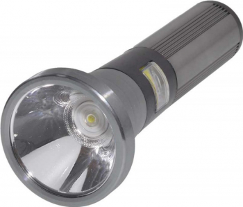 Lanterna elSales T46 cu LED CREE + led lateral COB acumulator integrat corp metalic argintiu 