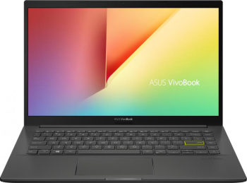 Laptop ASUS VivoBook 14 K413JA Intel Core (10th Gen) i5-1035G1 512GB SSD 8GB FullHD Tast. ilum. Indie Black