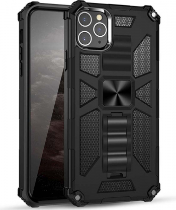Husa antisoc din policarbonat Samsung Galaxy A51 colturi ranforsate cu magnet Negru 