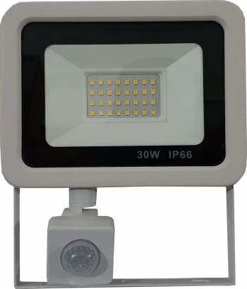 Proiector slim LED 30 W 220 V senzor de lumina si miscare alb 