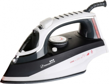Fier de calcat Hausberg HB-7801GR 2200W Talpa Ceramica Sistem AutoCuratare 0.4L Alb-Gri 