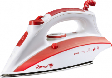 Fier de calcat Hausberg HB-7834RS 2200W Talpa Inox Sistem Antipicurare 0.25L Alb-Rosu 