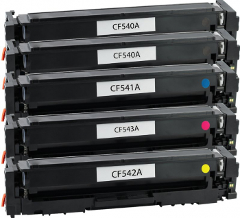 Set 5 Cartuse CF 540A/541A/542A/543A 7000 Pag Compatibile Pentru HP