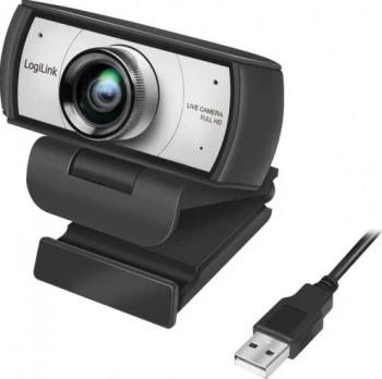 Camera Web Logilink UA0377 1080p Full-HD Negru-Argintiu 
