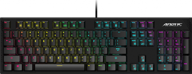 Tastaturi Gaming Tastatura Mecanica Gaming Gigabyte AORUS K1 Cherry MX Red RGB Negru Layout German Resigilat