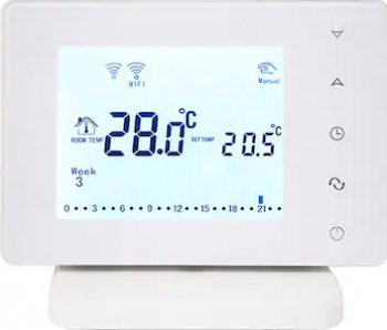Termostat Inteligent BeOk BOT306RF-WIFI Programabil Anti-inghet Alb 