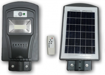 Lampa solara stradala 30W 40 LED proiector telecomanda senzor miscare si lumina 