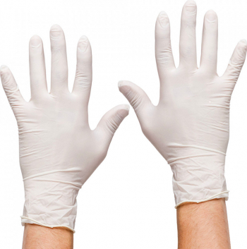 Set 100 manusi latex nepudrate marimea L 