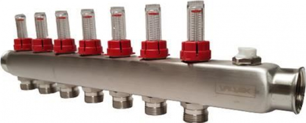 Distribuitor inox cu debitmetre 7 cai 6079350 VALVEX