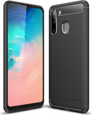 Husa premium din poliuretan Samsung Galaxy A21 Negru 