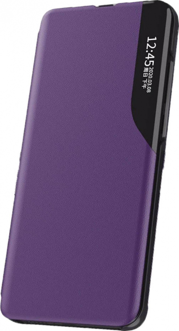 Husa premium tip carte finisaj piele ecologica inchidere magnetica Samsung Galaxy S9 Plus Mov 