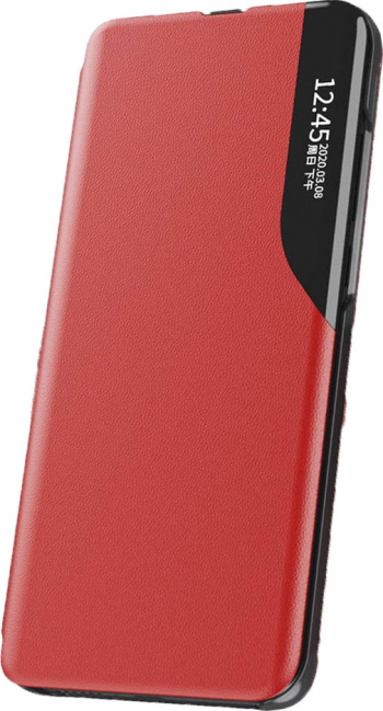 Husa premium tip carte finisaj piele ecologica inchidere magnetica Xiaomi Redmi 9C Rosu 