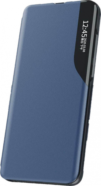 Husa premium tip carte finisaj piele ecologica inchidere magnetica Samsung Galaxy S20 Ultra Albastru inchis 