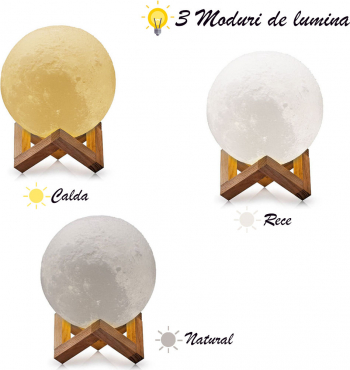 Lampa 3D-MOON- AddaGifts 