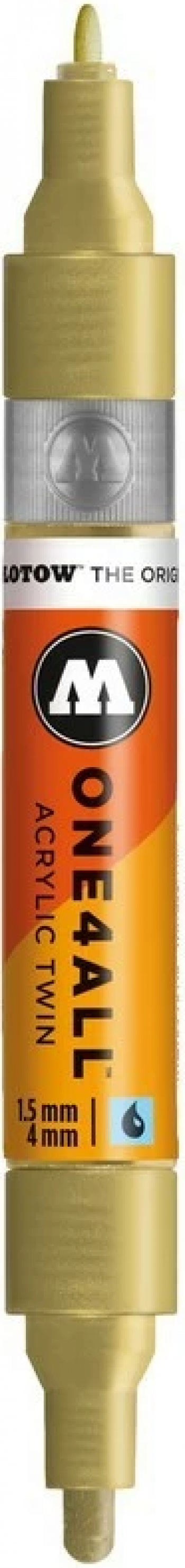 Marker Molotow ONE4ALL Acrylic Twin 15 and ndash 4 mm metallic gold 