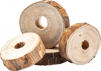 Pachet rondele 200 buc pentru perete din lemn de paulownia folosite la decoratiuni interioare sau exterioare diametru variabil 5-9 cm maro 