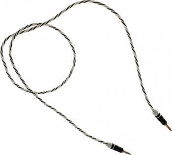 Cablu Audio jack 3.5mm tata - jack 3.5mm tata stereo 1m siliconic alb cu negru 