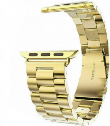 Curea compatibila Apple Watch metalica 42/44mm Auriu 