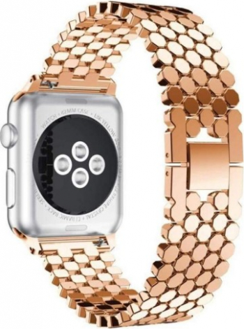 Curea de dama compatibila Apple Watch otel inoxidabil Auriu 38/40 mm 