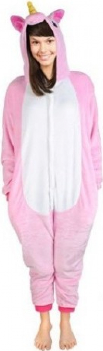 Pijama intreaga model unicorn roz marimea M 