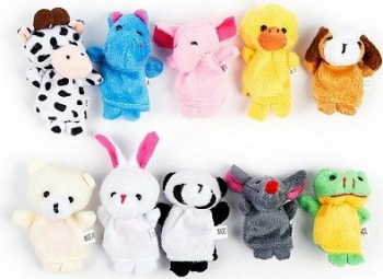 Set 10 marionete din plus pentru degete animalute 