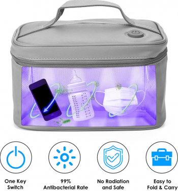 Geanta portabila pentru sterilizare cu lumina UVC 23.5x17x14cm alimentare USB 