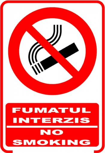 Indicator PVC A4 - Fumatul interzis bilingv 
