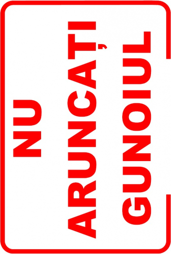 Set de 2 indicatoare A4 - NU ARUNCATI GUNOIUL 