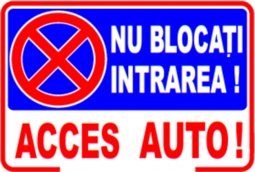 Set de 2 indicatoare A4 - NU blocati intrarea 