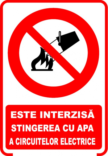 Set de 2 indicatoare A4 - STINGEREA CU APA 