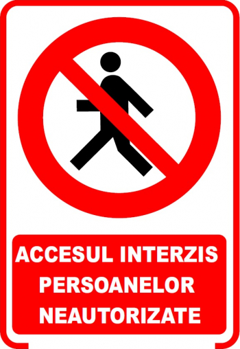 Set de 2 indicatoare A5 - accesul interzis persoanelor 