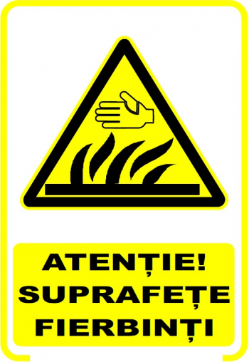Set de 2 indicatoare A5 - ATENTIE SUPRAFETE FIERBINTI 