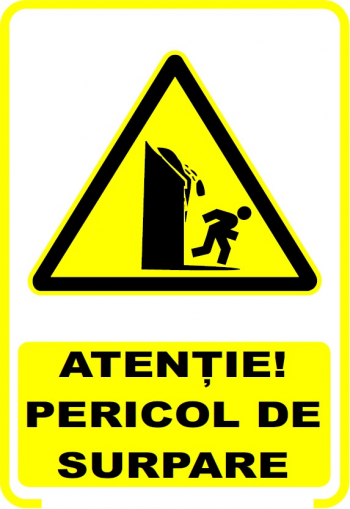 Set de 2 indicatoare A5 - ATENTIE SURPARE 