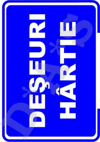 Set de 2 indicatoare A5 - DESEURI HARTIE 
