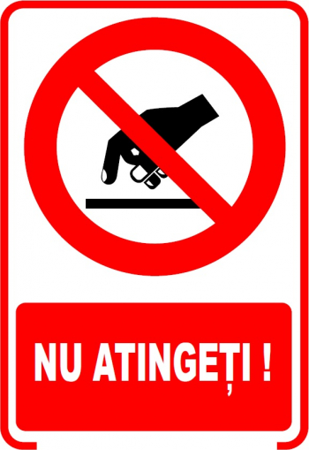 Set de 2 indicatoare A5 - NU ATINGETI 