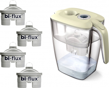 Cana filtranta de apa Laica BIG Roma XXL 3.7 L 150 L/luna Cartuse Bi-Flux Crem + 4 filtre Laica Bi-flux 
