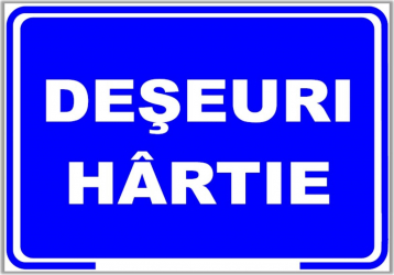 Set de 2 indicatoare A4 - DESEURI HARTIE 
