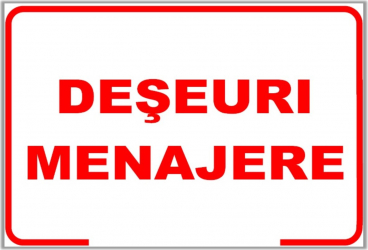 Set de 2 indicatoare A4 - Deseuri menajere 