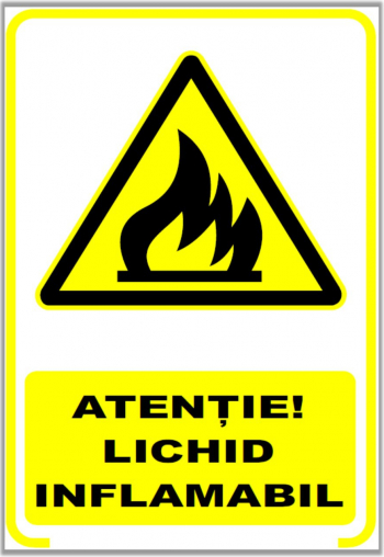 Set de 2 indicatoare A5 - Atentie lichid inflamabil 