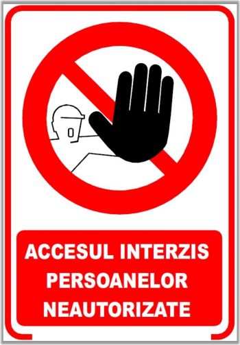 Set de 4 indicatoare A5- Accesul interzis 