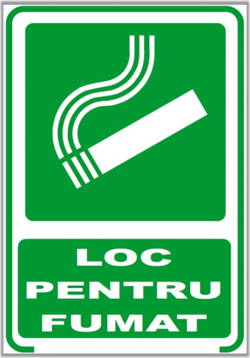 Set de 4 indicatoare A5 - Loc pentru fumat 
