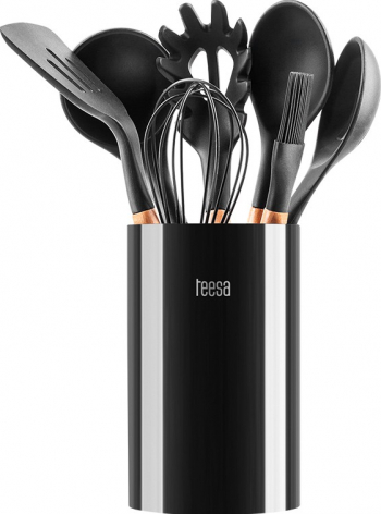 Set ustensile bucatarie Teesa TSA0122 Fara BPA Silicon Lemn 